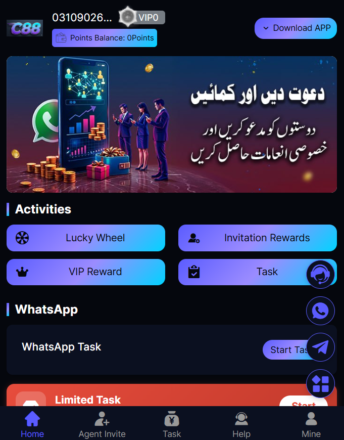 c88zz app earning task screenshot